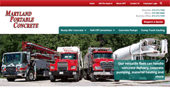 Desktop Screenshot of marylandportableconcrete.com